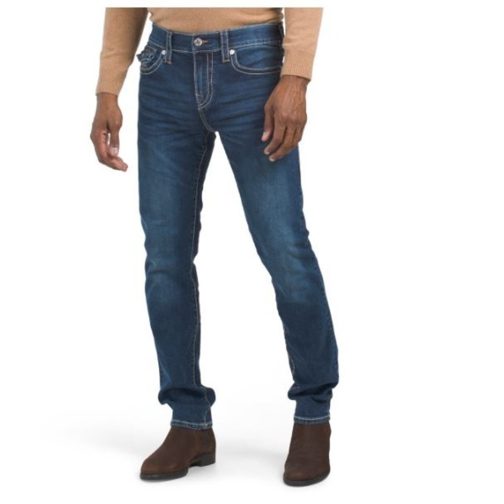 TRUE RELIGION   Geno Big T Flap Relaxed Slim Jeans  _ Size 36